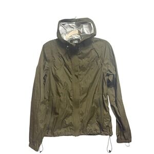 Nike Sportswear Fit Storm Olive Green Windbreaker Jacket Hooded Ripstop Small‎